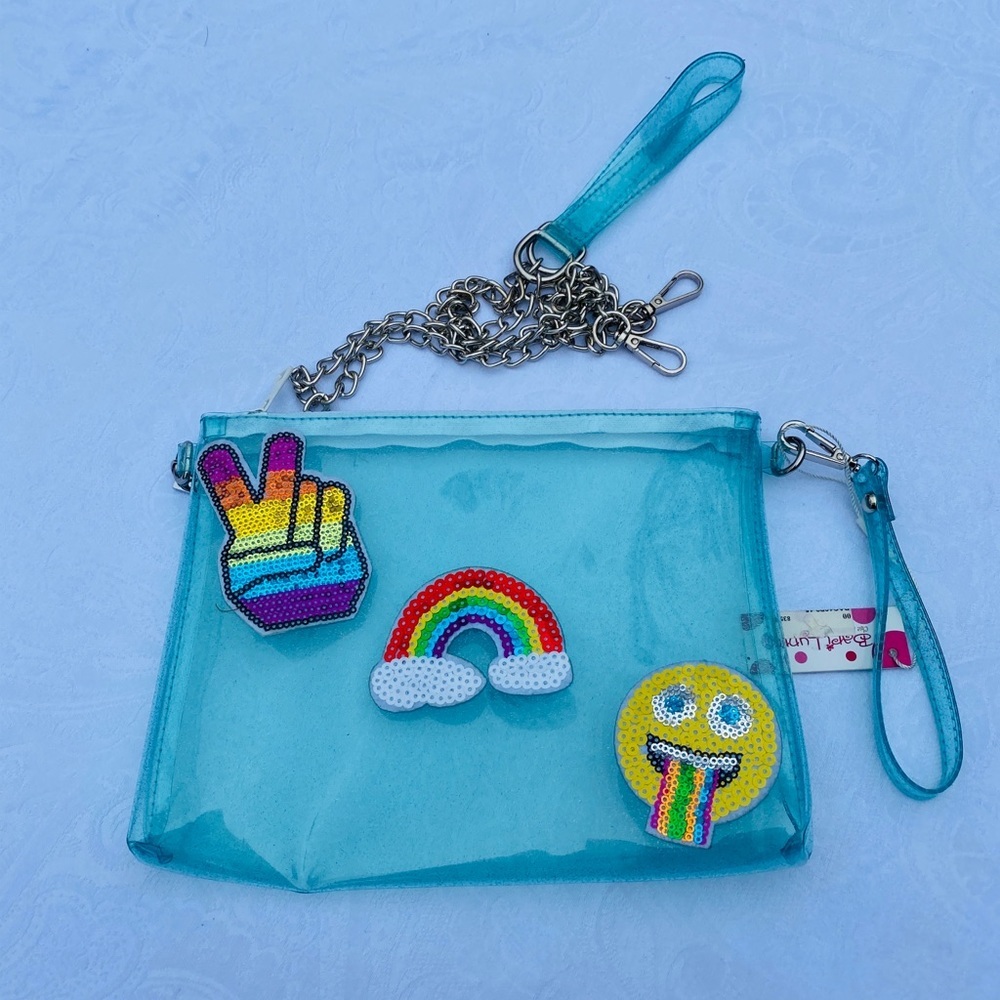 BARI LYNN**Blue Clear Adorable Emoji Bag